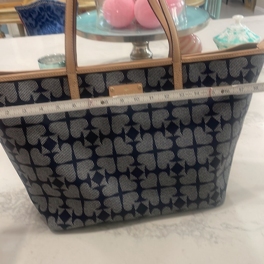 Kate Spade navy and white tote bag - Picture 5 of 8